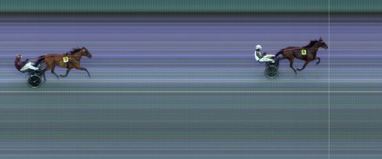 Målfoto for løp 1 på bane BI den 29.08.2024