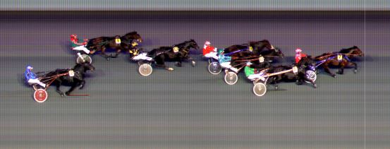 Målfoto for løp 1 på bane BI den 07.10.2024