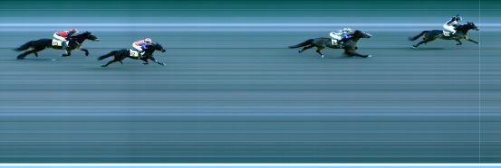 Målfoto for løp 4 på bane BJ den 05.04.2017