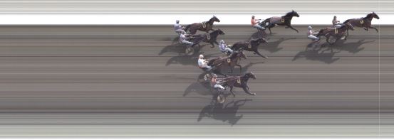 Målfoto for løp 1 på bane BJ den 15.03.2018