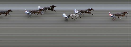 Målfoto for løp 9 på bane BJ den 08.09.2018