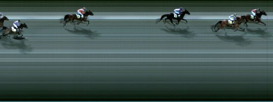 Målfoto for løp 1 på bane BJ den 20.02.2019