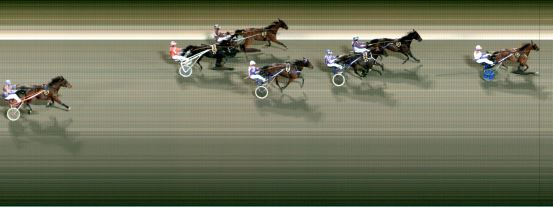 Målfoto for løp 7 på bane BJ den 10.04.2019