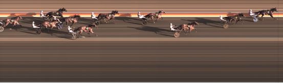 Målfoto for løp 1 på bane BJ den 10.08.2021