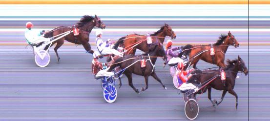 Målfoto for løp 3 på bane DR den 27.04.2019