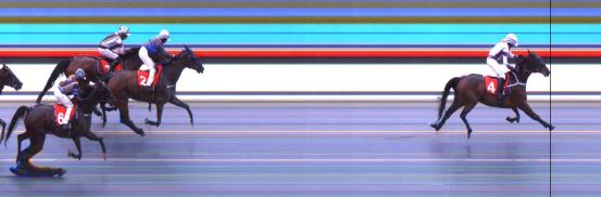 Målfoto for løp 3 på bane DR den 10.08.2019