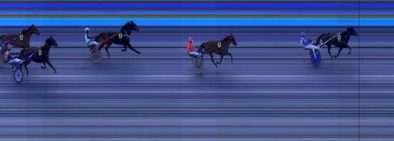 Målfoto for løp 1 på bane DR den 11.12.2019