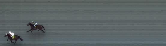 Målfoto for løp 2 på bane FO den 12.04.2014