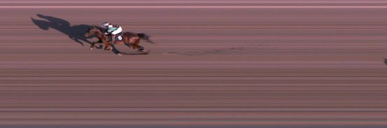 Målfoto for løp 1 på bane FO den 14.08.2019