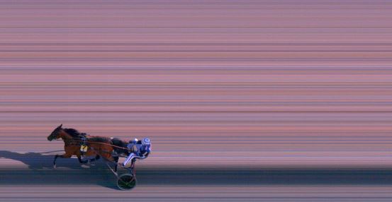 Målfoto for løp 1 på bane FO den 23.04.2020