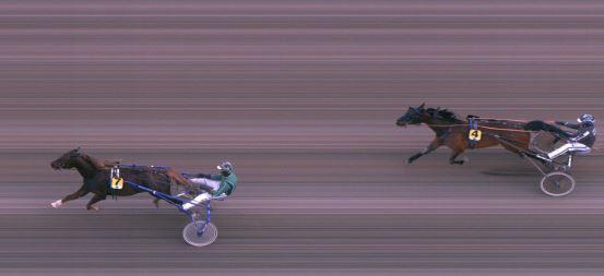 Målfoto for løp 1 på bane FO den 30.04.2020