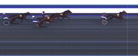 Målfoto for løp 1 på bane HA den 07.04.2018