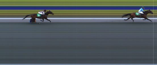 Målfoto for løp 1 på bane HA den 10.06.2018