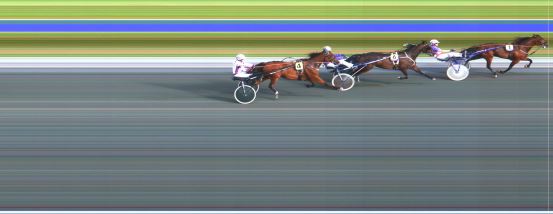 Målfoto for løp 1 på bane HA den 07.07.2019