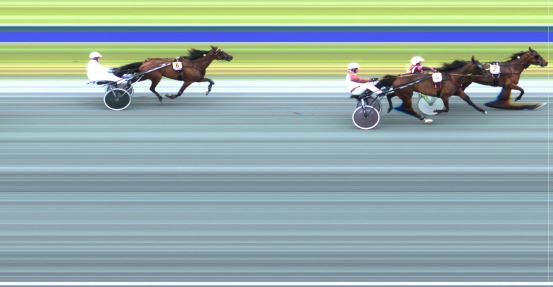 Målfoto for løp 1 på bane HA den 01.08.2020