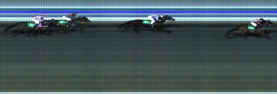 Målfoto for løp 1 på bane HA den 27.02.2021