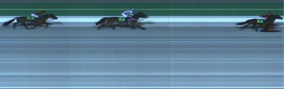 Målfoto for løp 1 på bane HA den 12.02.2022