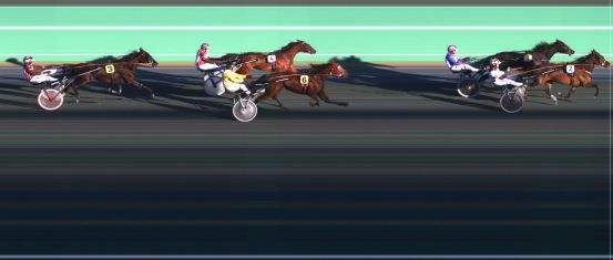 Målfoto for løp 1 på bane HA den 23.04.2022