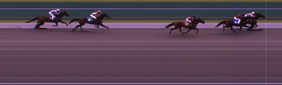 Målfoto for løp 1 på bane HA den 10.08.2024