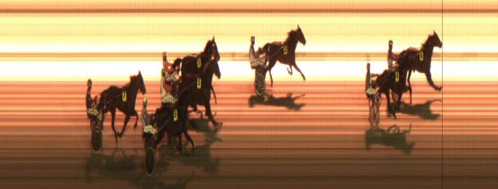 Målfoto for løp 1 på bane JA den 30.01.2014