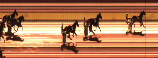 Målfoto for løp 1 på bane JA den 07.02.2014