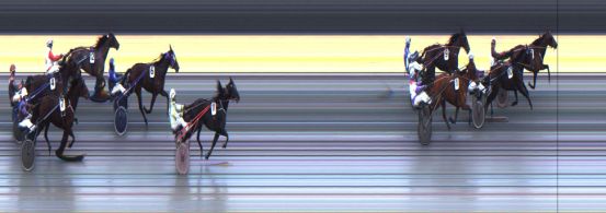 Målfoto for løp 5 på bane JA den 11.02.2014