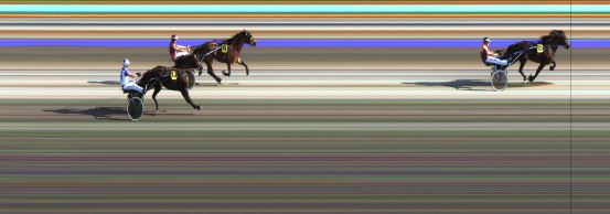 Målfoto for løp 1 på bane JA den 09.07.2014