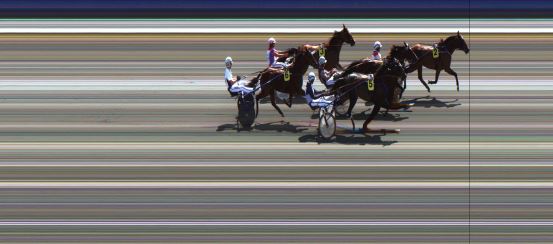 Målfoto for løp 1 på bane JA den 12.07.2014