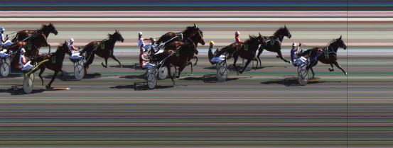 Målfoto for løp 9 på bane JA den 12.07.2014