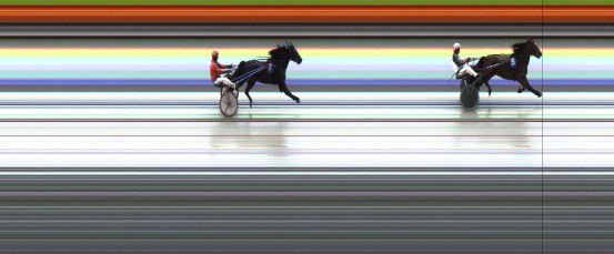 Målfoto for løp 2 på bane JA den 12.08.2014