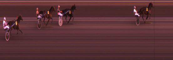 Målfoto for løp 1 på bane JA den 10.10.2014