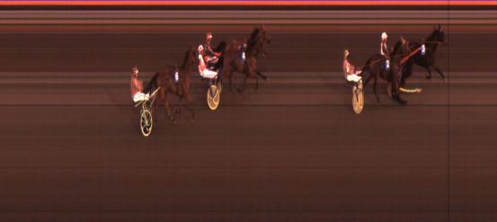 Målfoto for løp 2 på bane JA den 10.10.2014