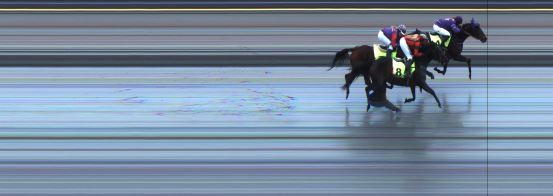 Målfoto for løp 1 på bane JA den 14.02.2015