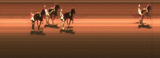 Målfoto for løp 9 på bane JA den 09.04.2015