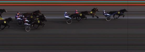 Målfoto for løp 1 på bane JA den 07.07.2016