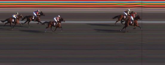 Målfoto for løp 3 på bane JA den 08.07.2016