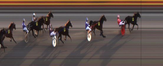 Målfoto for løp 1 på bane JA den 29.11.2016