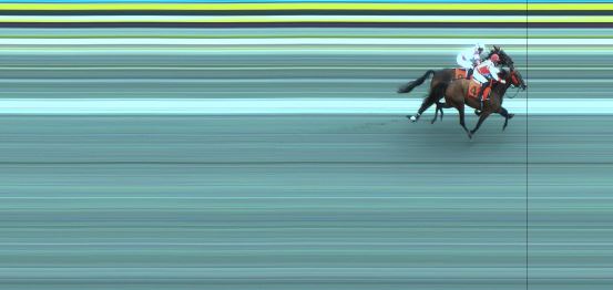 Målfoto for løp 2 på bane JA den 09.07.2017