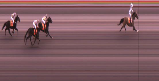 Målfoto for løp 6 på bane JA den 27.12.2017