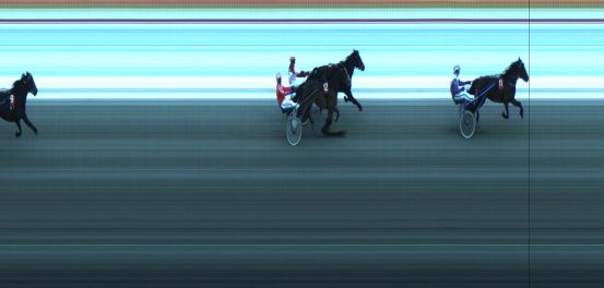 Målfoto for løp 3 på bane JA den 13.01.2018