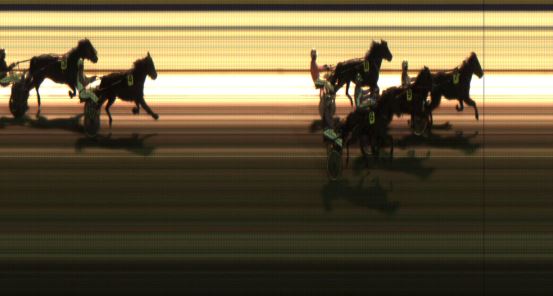 Målfoto for løp 1 på bane JA den 19.01.2018