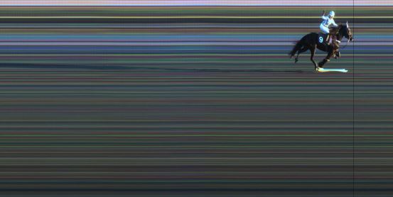 Målfoto for løp 3 på bane JA den 25.03.2018