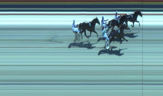 Målfoto for løp 4 på bane JA den 28.03.2018