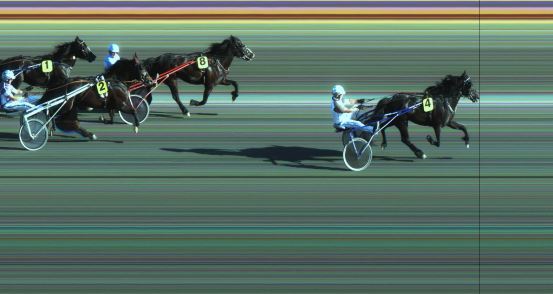 Målfoto for løp 1 på bane JA den 13.06.2018