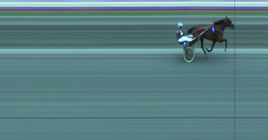 Målfoto for løp 2 på bane JA den 18.06.2018