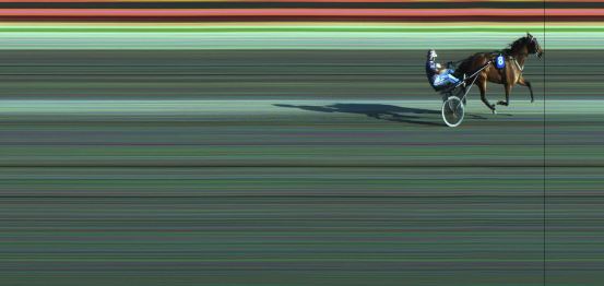 Målfoto for løp 2 på bane JA den 05.07.2018