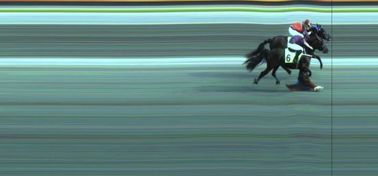 Målfoto for løp 1 på bane JA den 06.07.2018