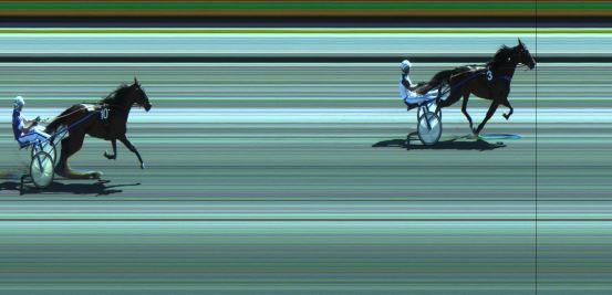 Målfoto for løp 6 på bane JA den 08.07.2018