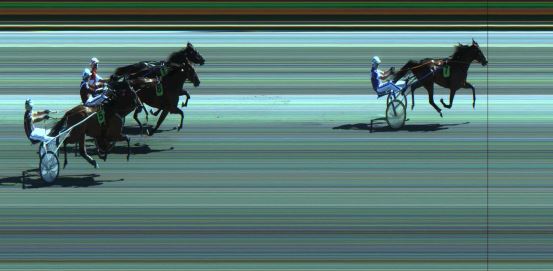 Målfoto for løp 9 på bane JA den 08.07.2018