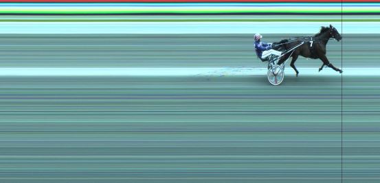 Målfoto for løp 6 på bane JA den 09.07.2018